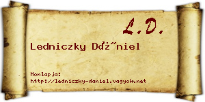 Ledniczky Dániel névjegykártya