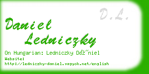 daniel ledniczky business card